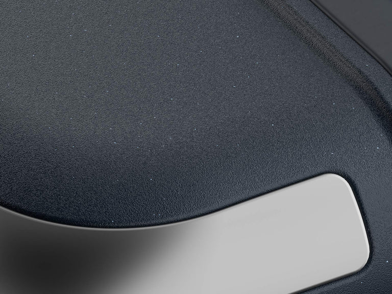 a close up of a black surface