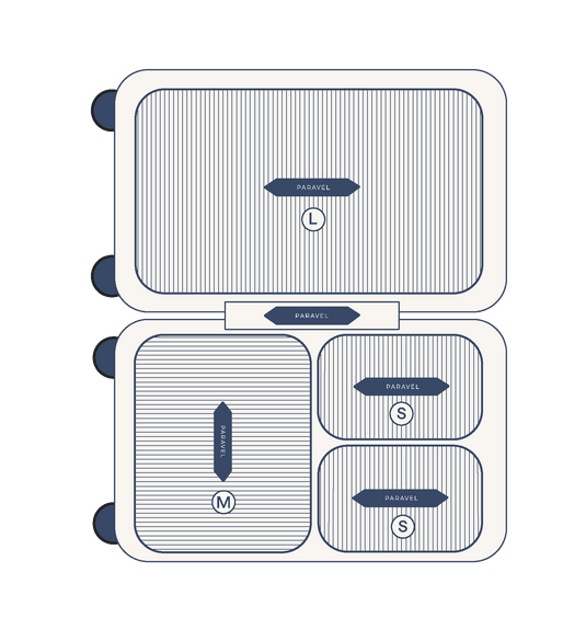 a white box with blue lines