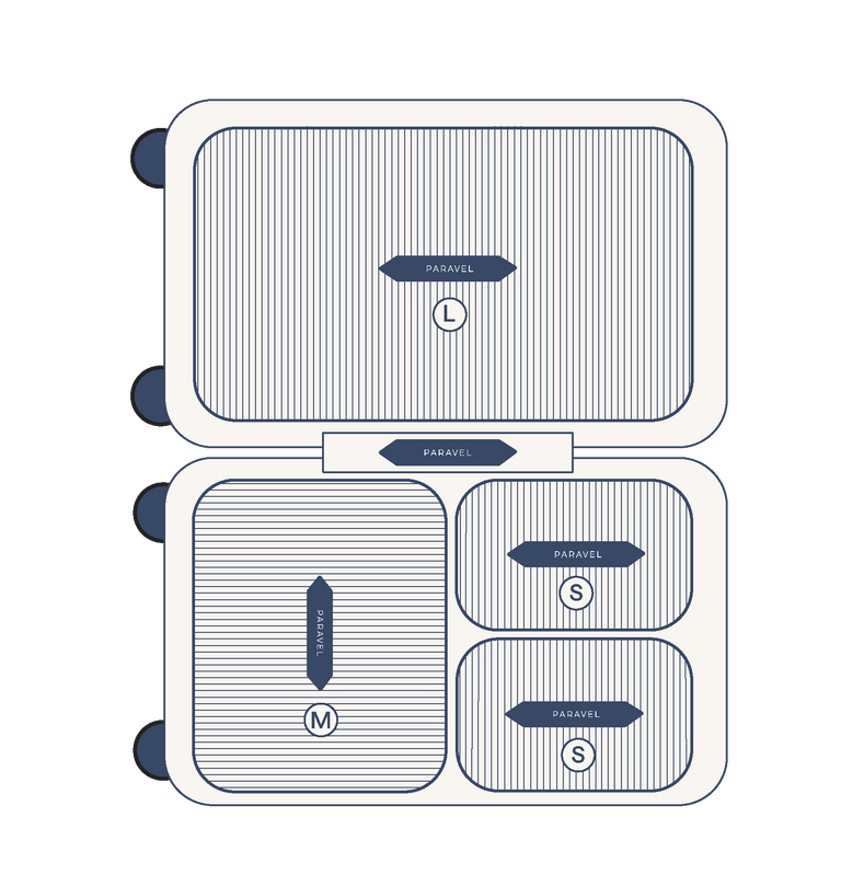 a white box with blue lines