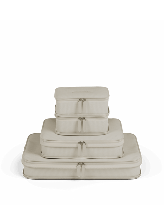 Paravel Packing Cubes - 4 Pack - Nantucket Cream (Beige) - Front
