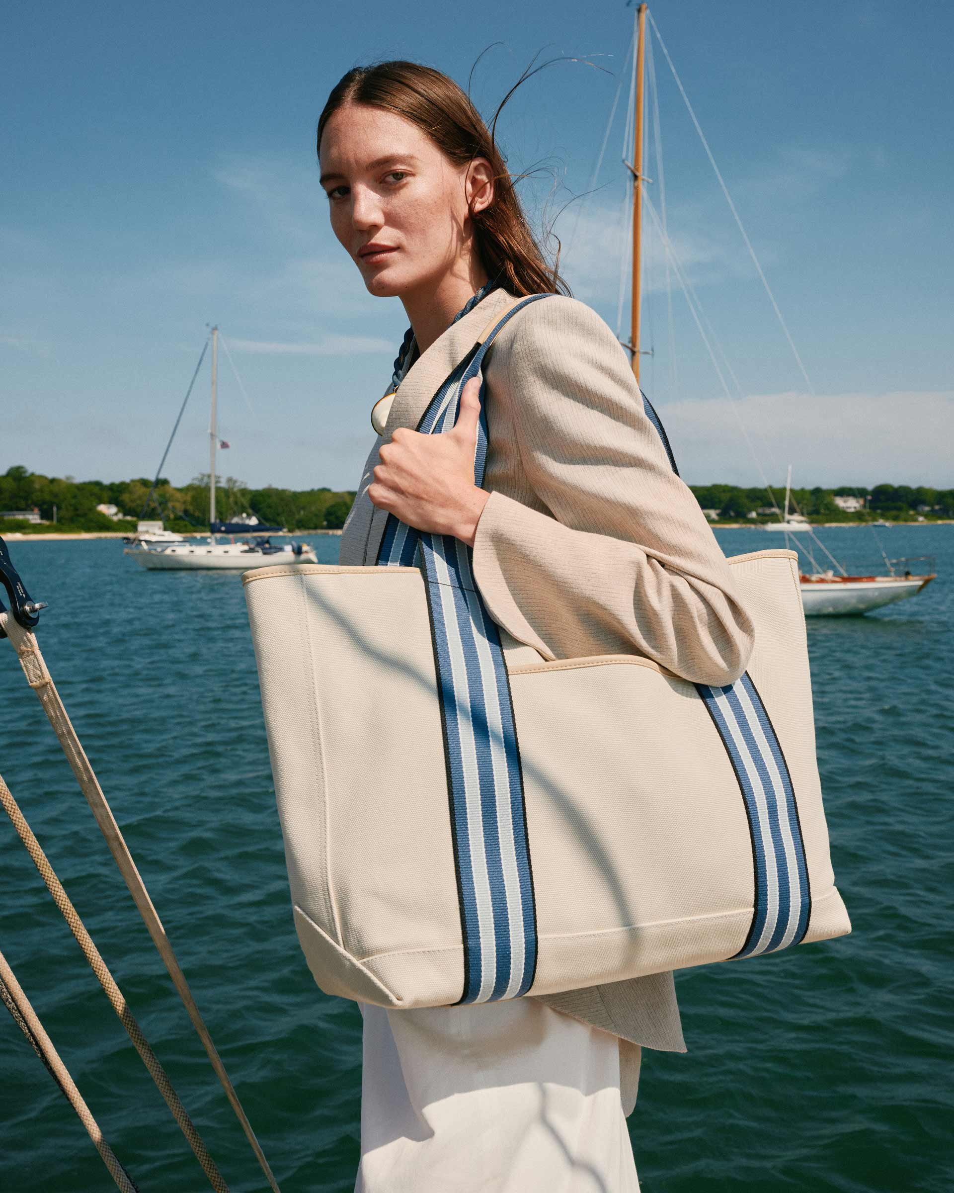 Paravel Signature Canvas Tote Bag - Nantucket Cream (Beige)