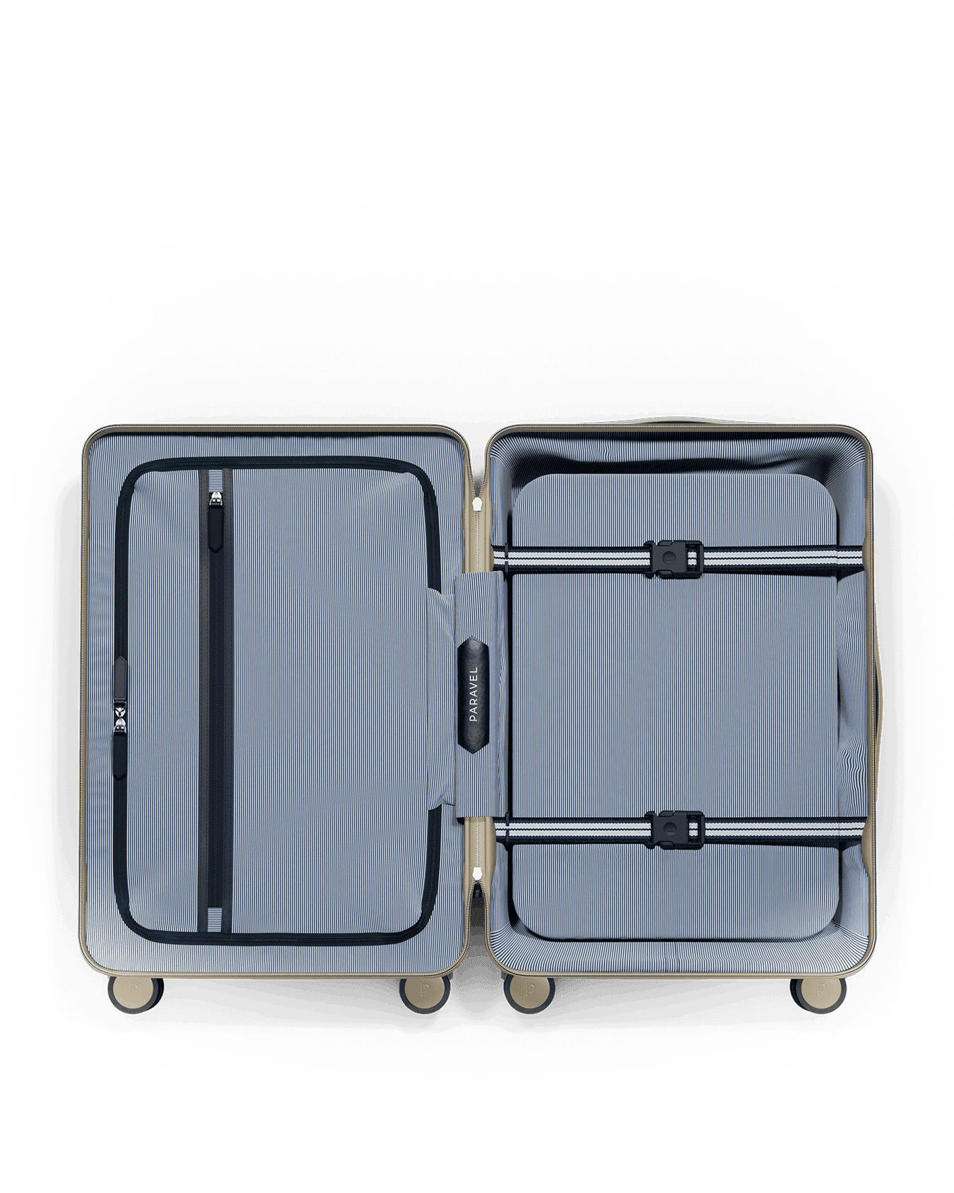 Paravel Aviator Carry On Plus Suitcase - Nantucket Cream (Beige) - Internal