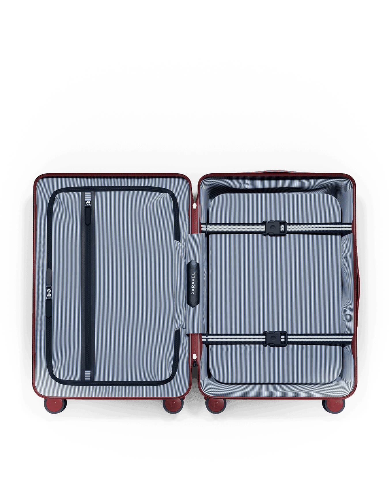 Paravel Aviator Carry On Plus Suitcase - Newport Red (Red) - Internal