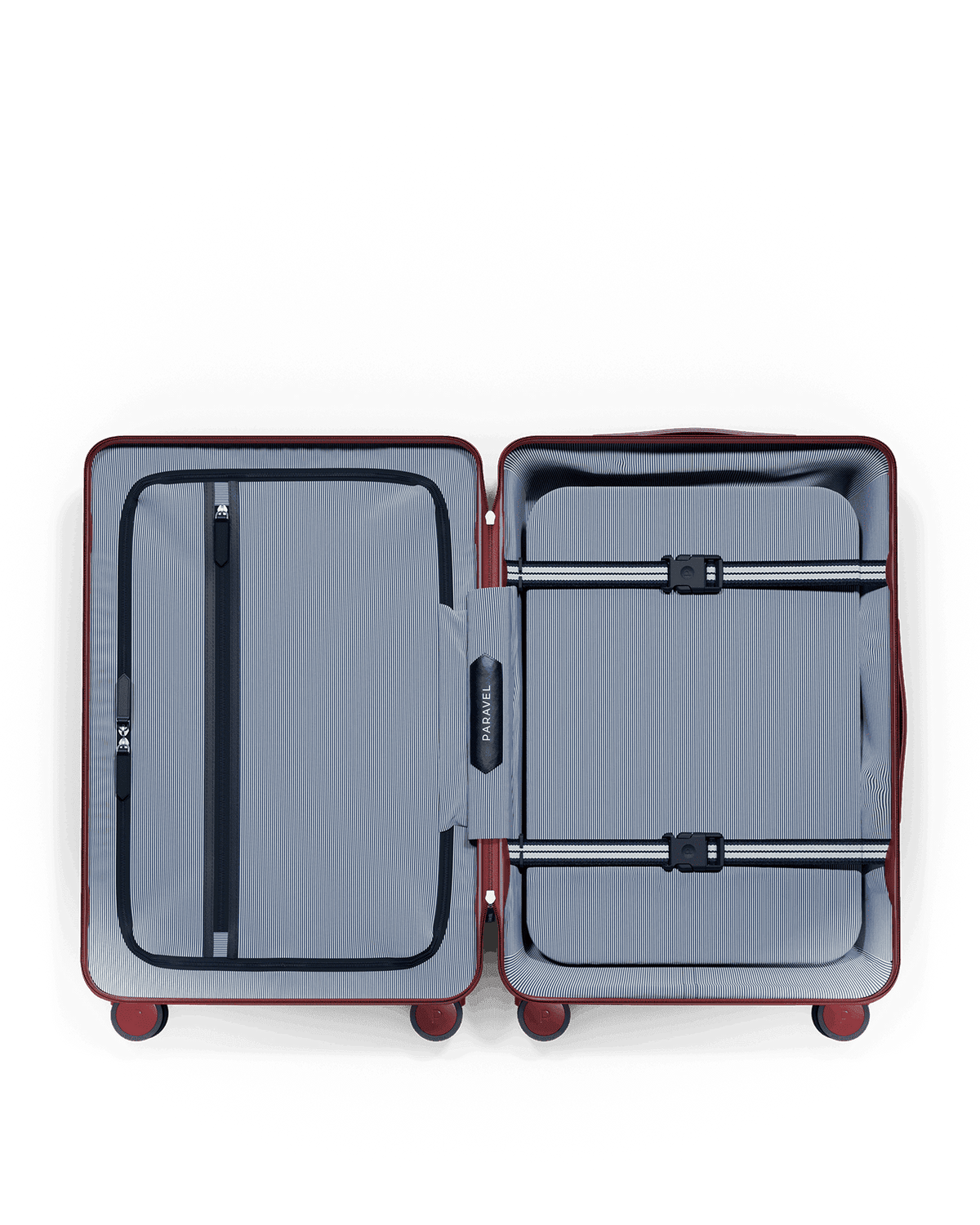 Paravel Aviator Carry On Plus Suitcase - Newport Red (Red) - Internal