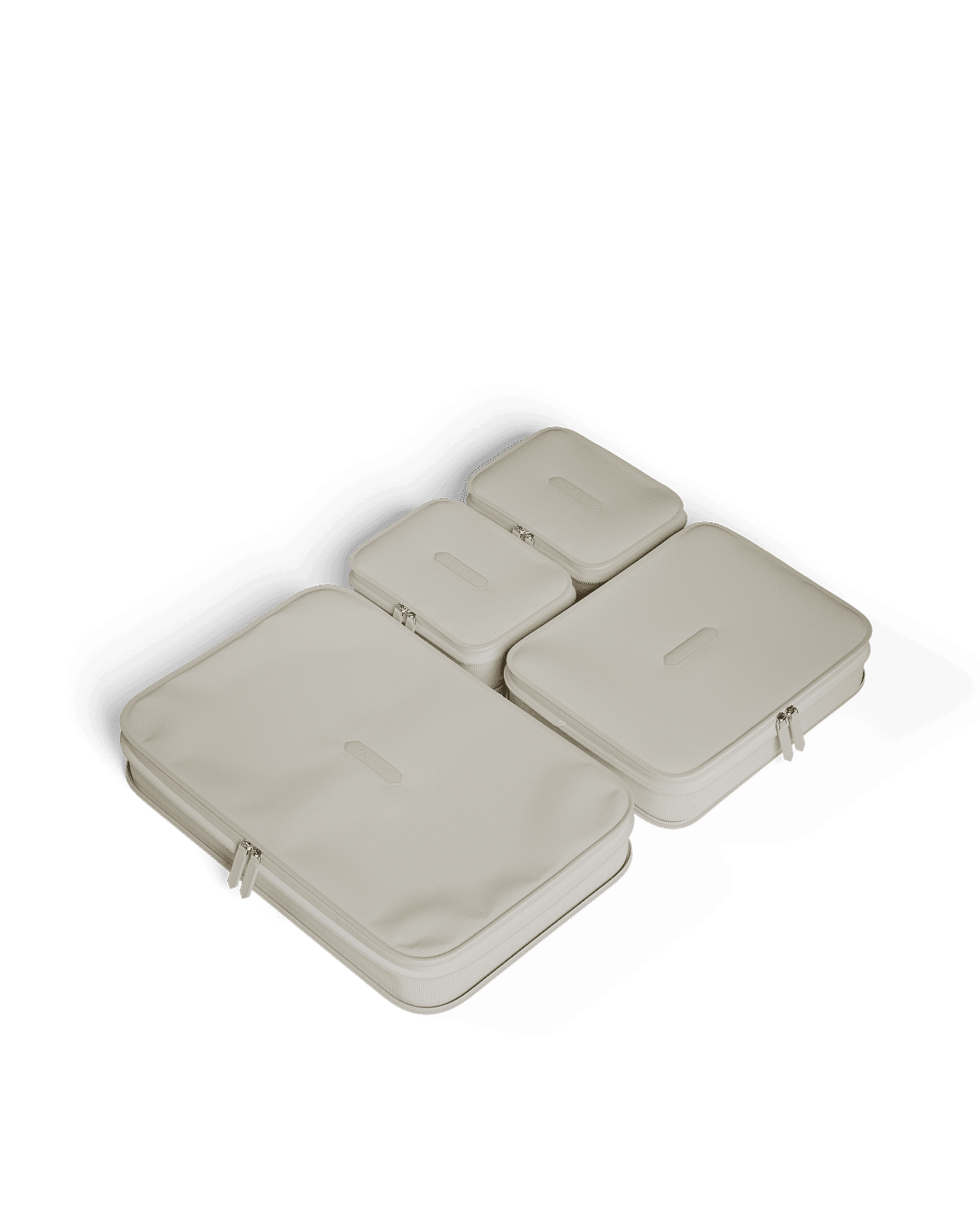Paravel Packing Cubes - 4 Pack - Nantucket Cream (Beige) - Flat