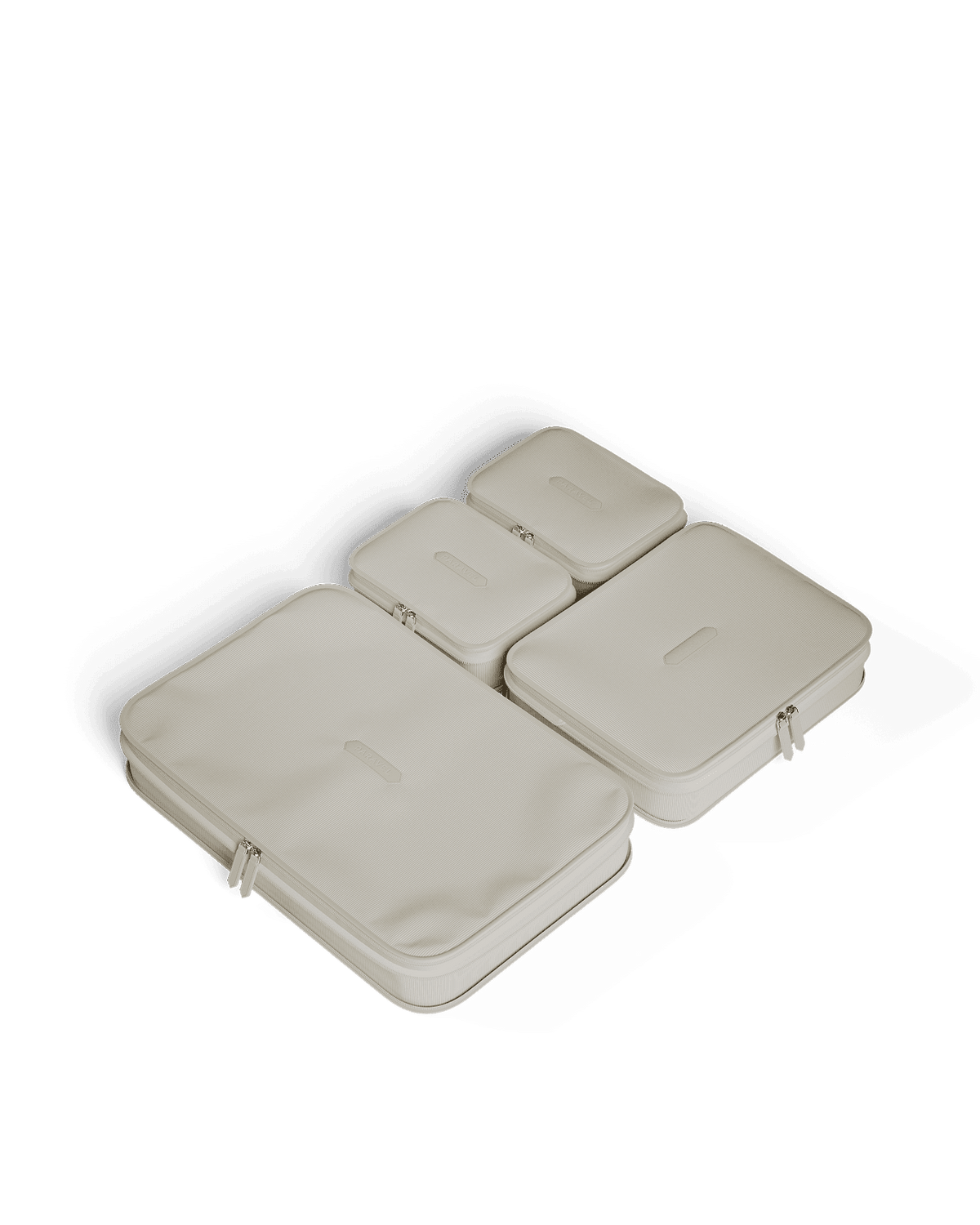 Paravel Packing Cubes - 4 Pack - Nantucket Cream (Beige) - Flat