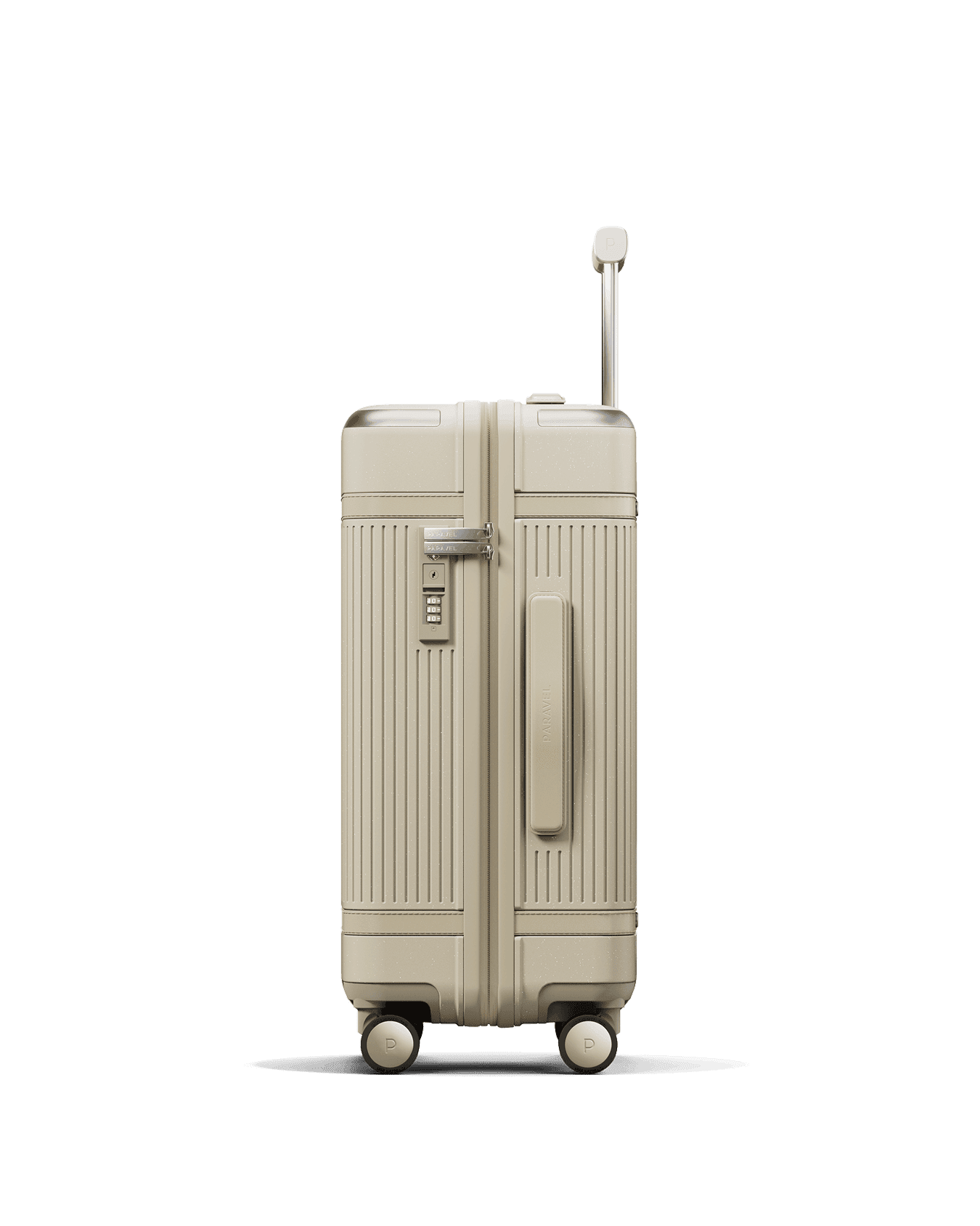 Paravel Aviator Carry On Plus Suitcase - Nantucket Cream (Beige) - Side