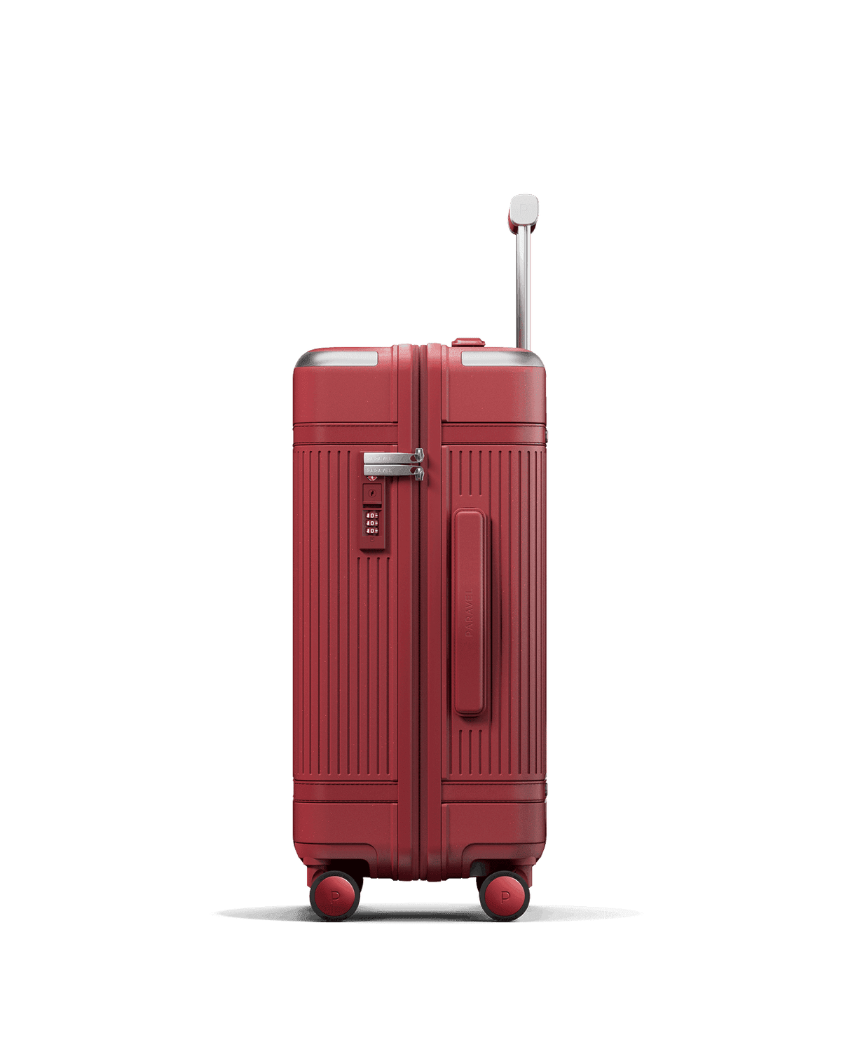 Paravel Aviator Carry On Plus Suitcase - Newport Red (Red) - Side