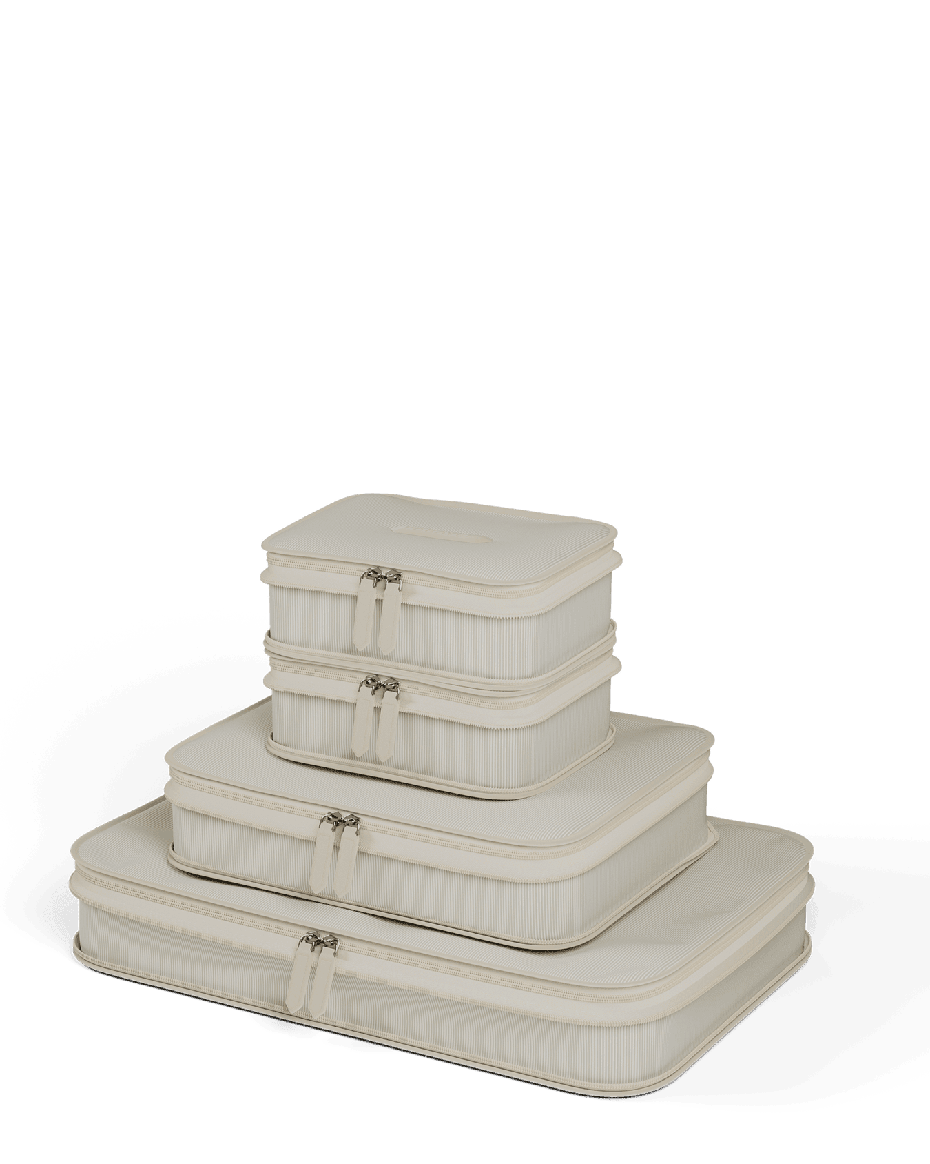 Paravel Packing Cubes - 4 Pack - Nantucket Cream (Beige) - Angle