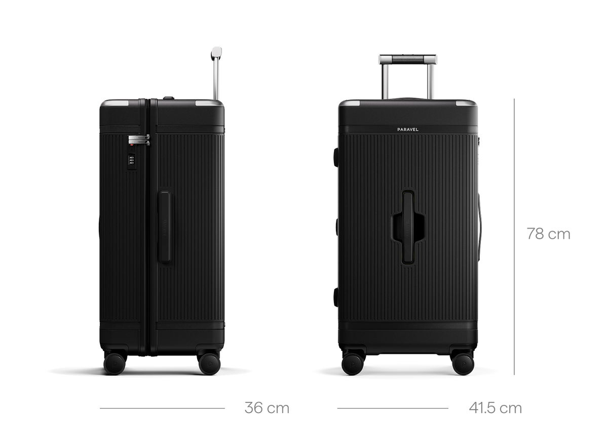 a black suitcase with wheels