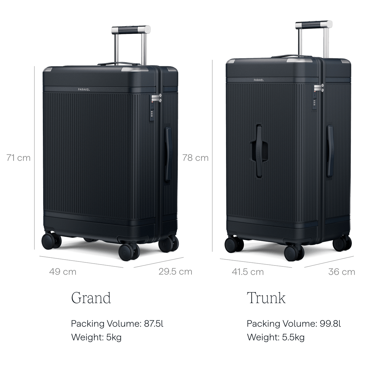 a black luggage with wheels