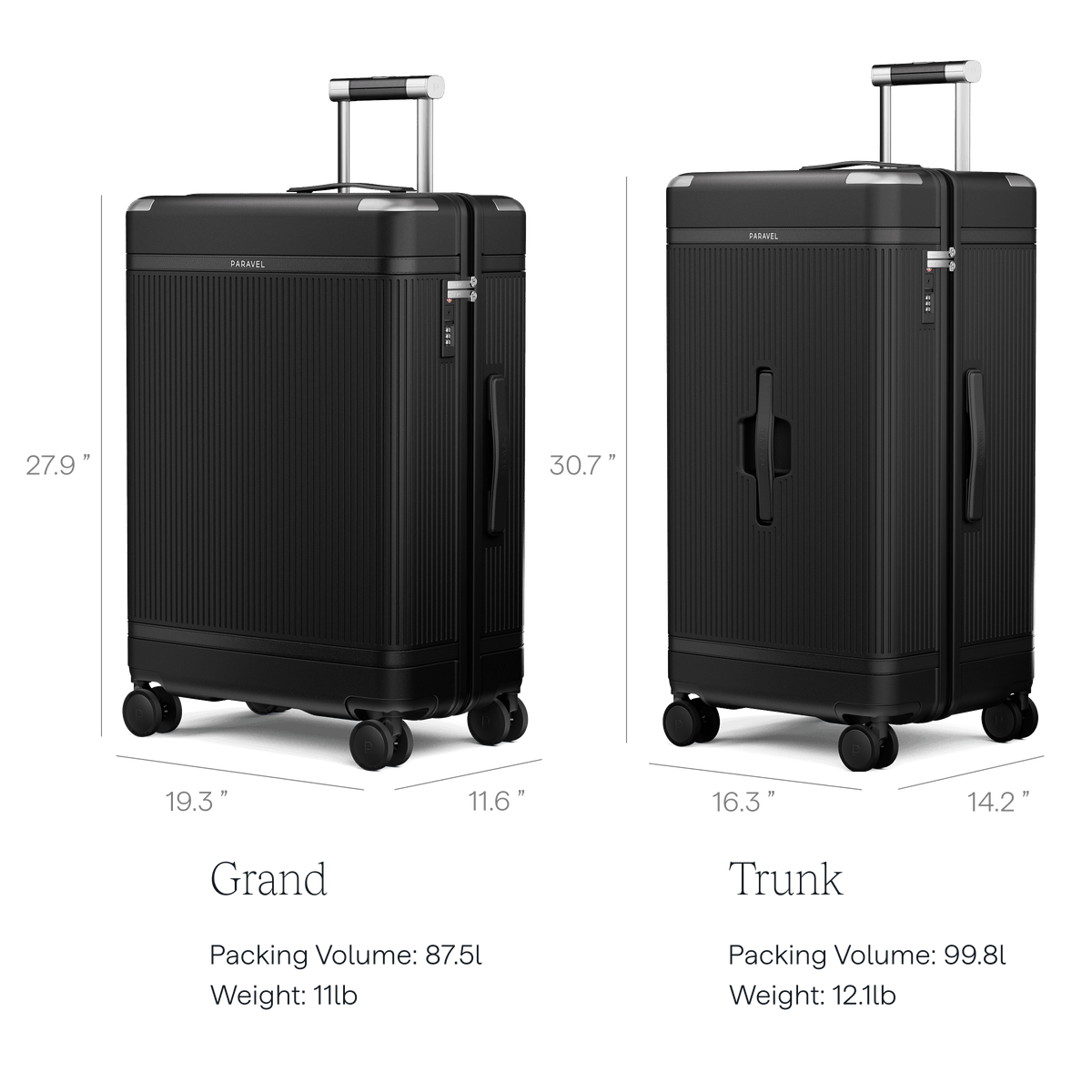 a black luggage with wheels